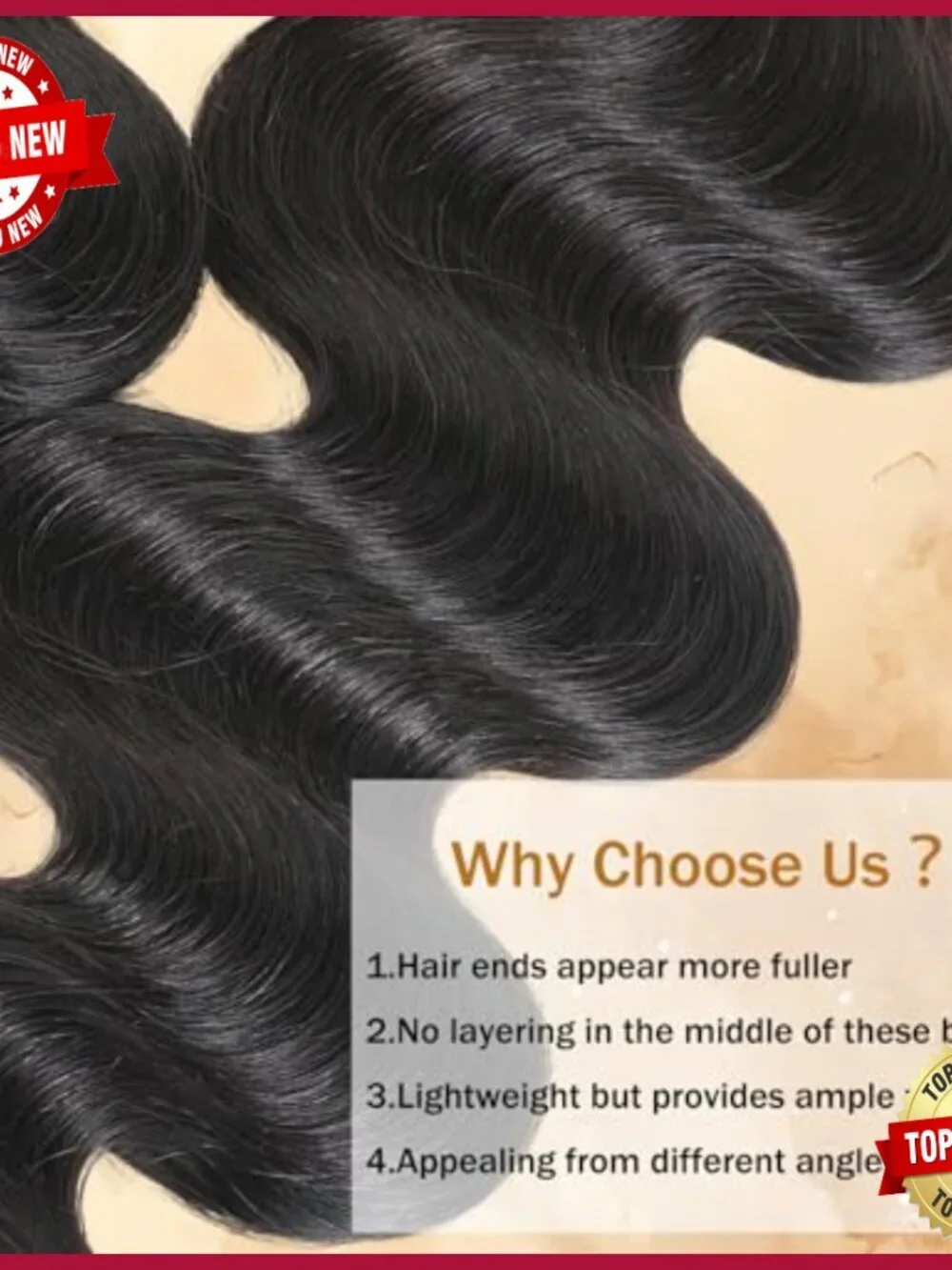 Virgin Human Hair Extensions 18-22 Inch Body Wave Bundles Double Weft